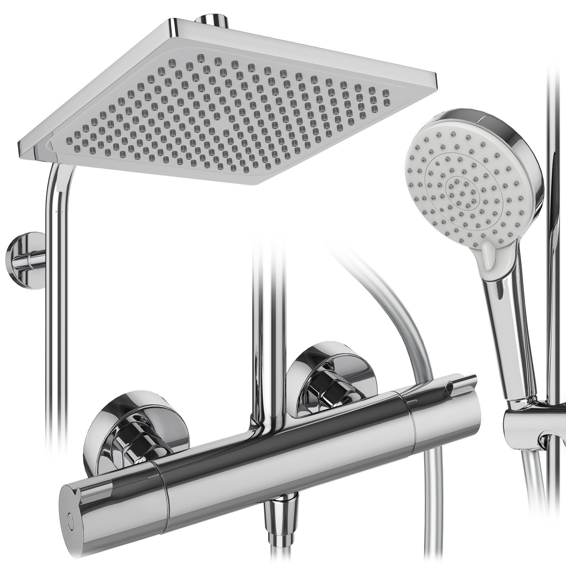Faucets and shower systems Hansgrohe set 172 3D model_5