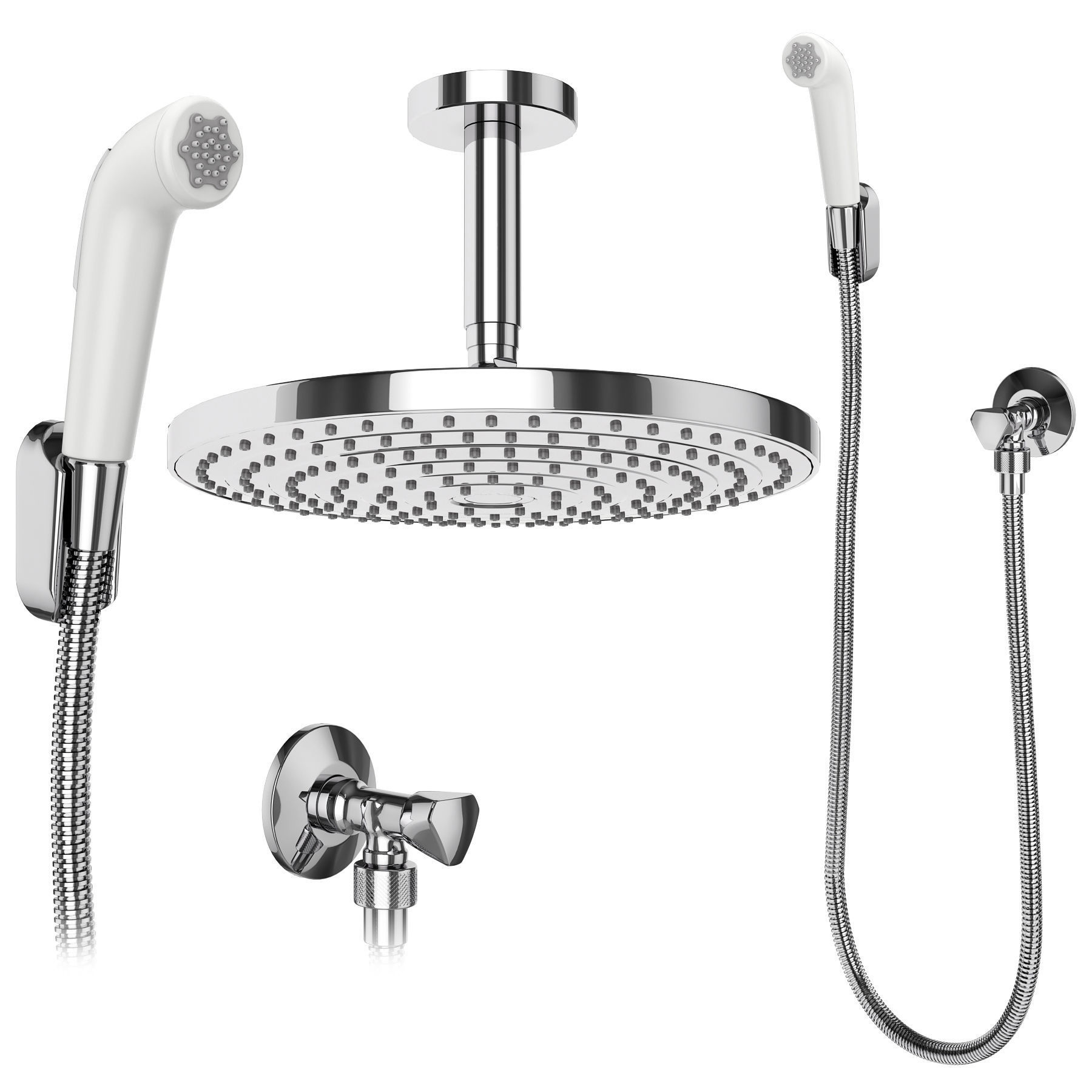 Faucets and shower systems Hansgrohe set 172 3D model_3