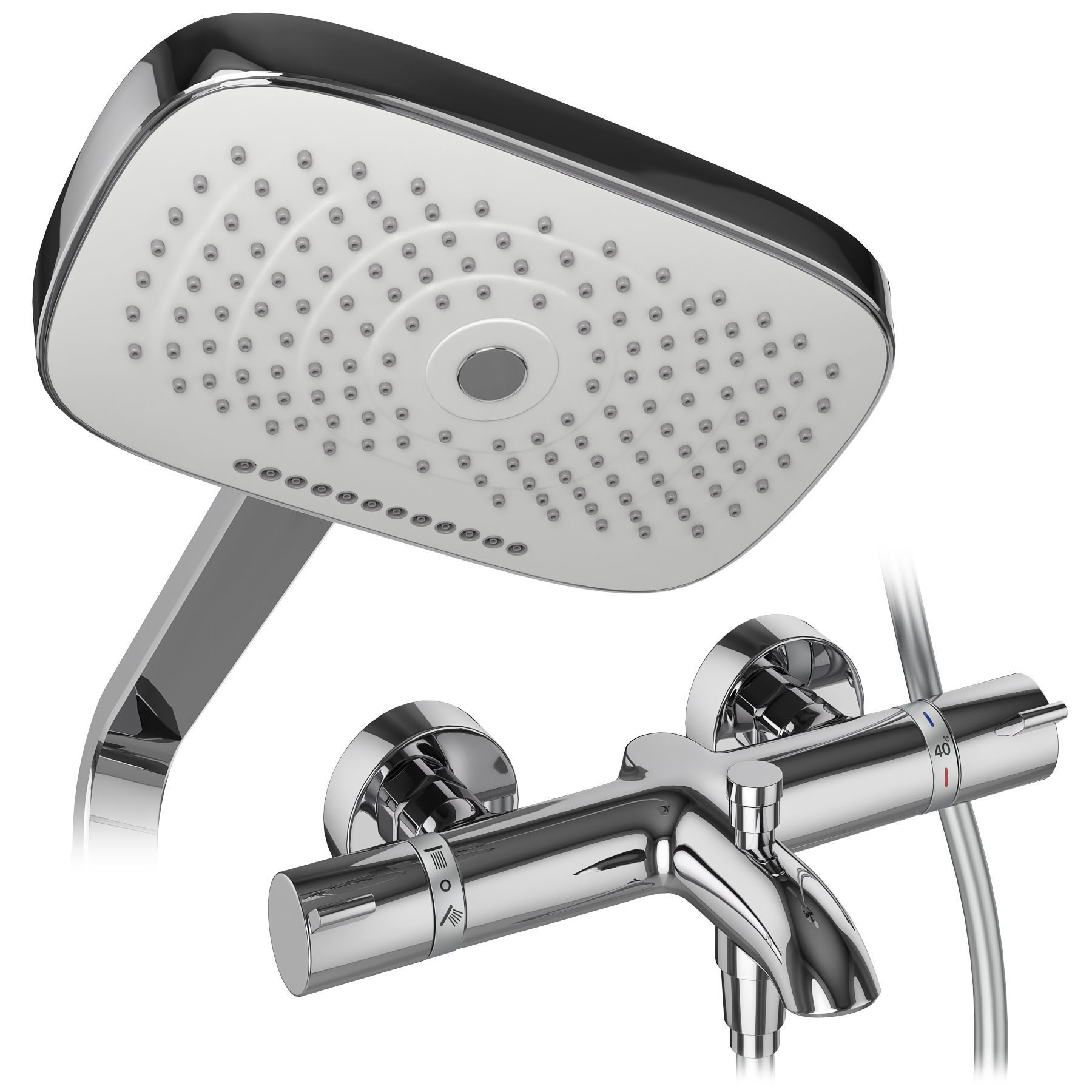 Faucets and shower systems Hansgrohe set 173 3D model_7
