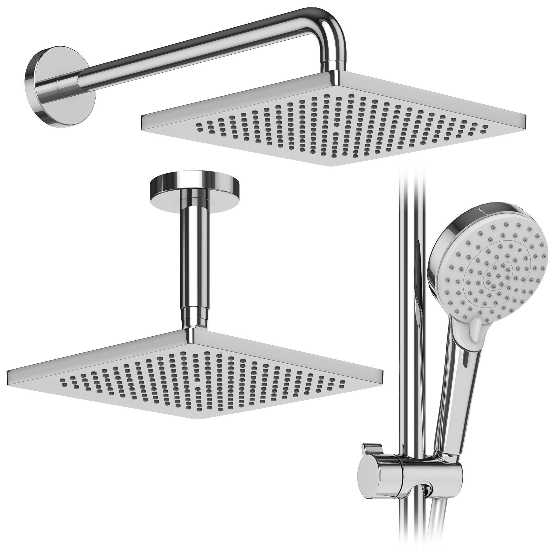 Faucets and shower systems Hansgrohe set 175 3D model_5
