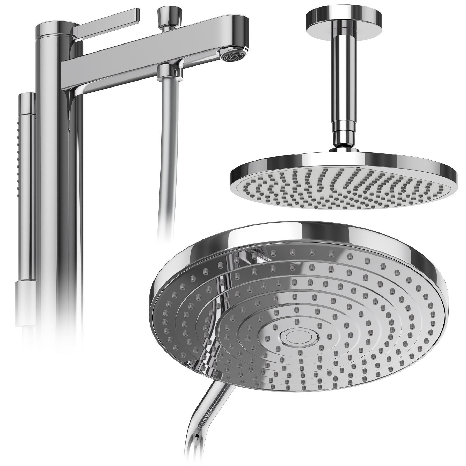 Faucets and shower systems Hansgrohe set 176 3D model_5