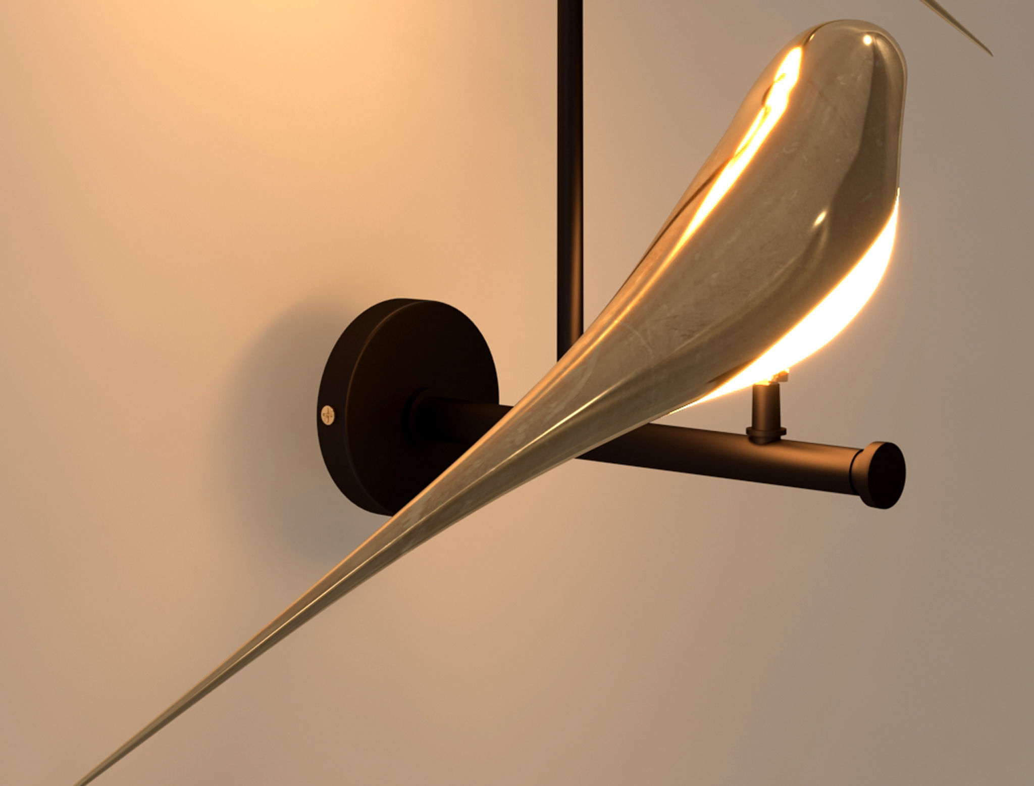 Birds wall light 3D model_5