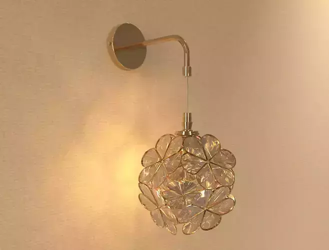 Flower wall light