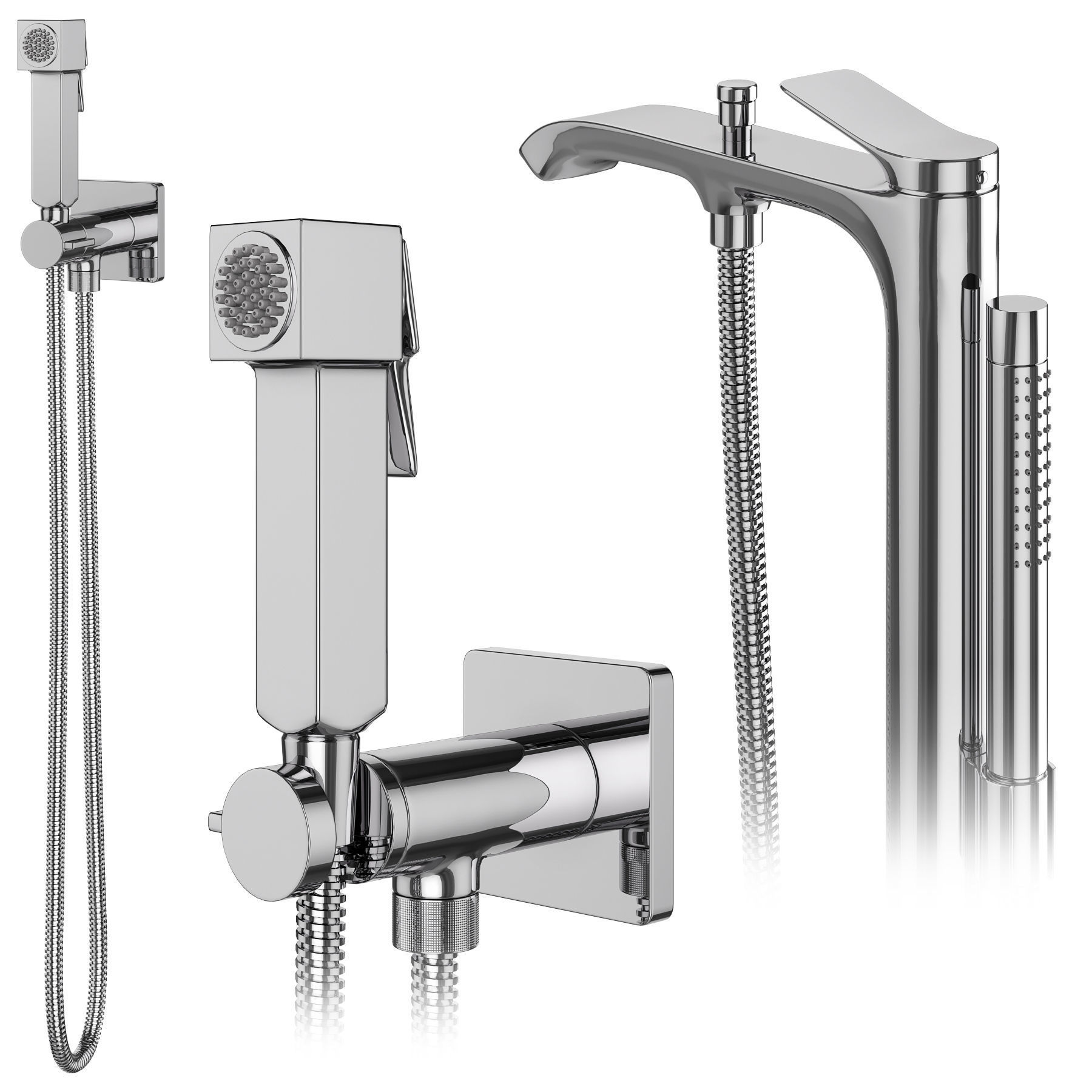 Faucets and shower systems Hansgrohe set 179 3D model_4