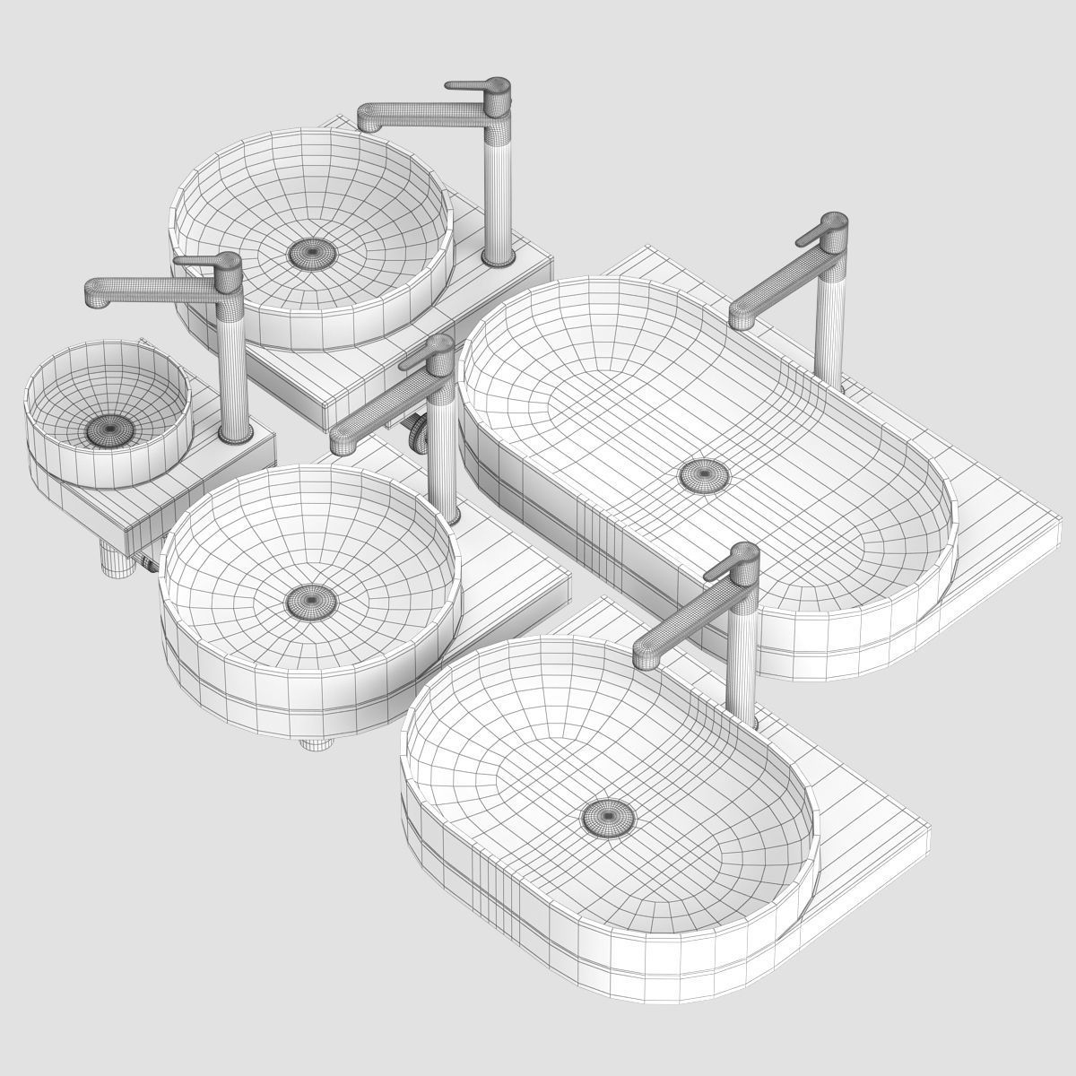 Washbasins Ravak Yard 3D model_24
