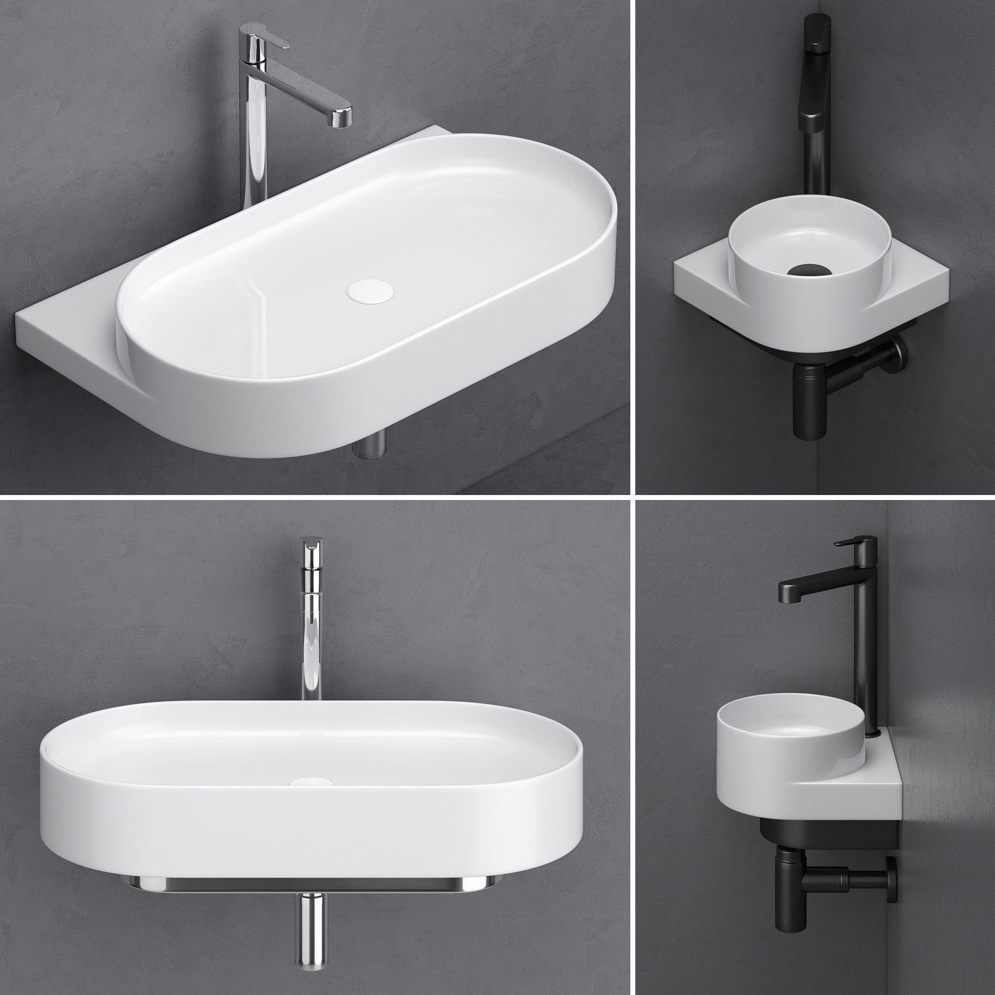 Washbasins Ravak Yard 3D model_2