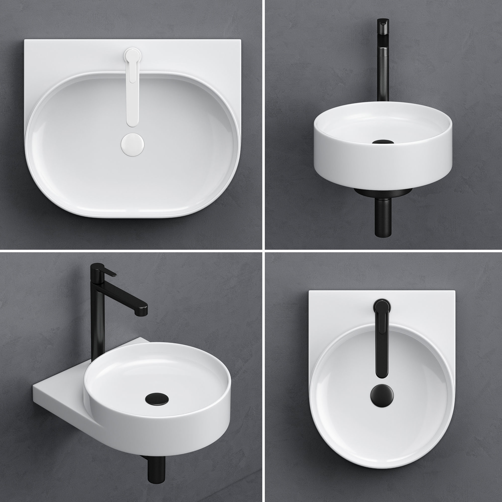 Washbasins Ravak Yard 3D model_5