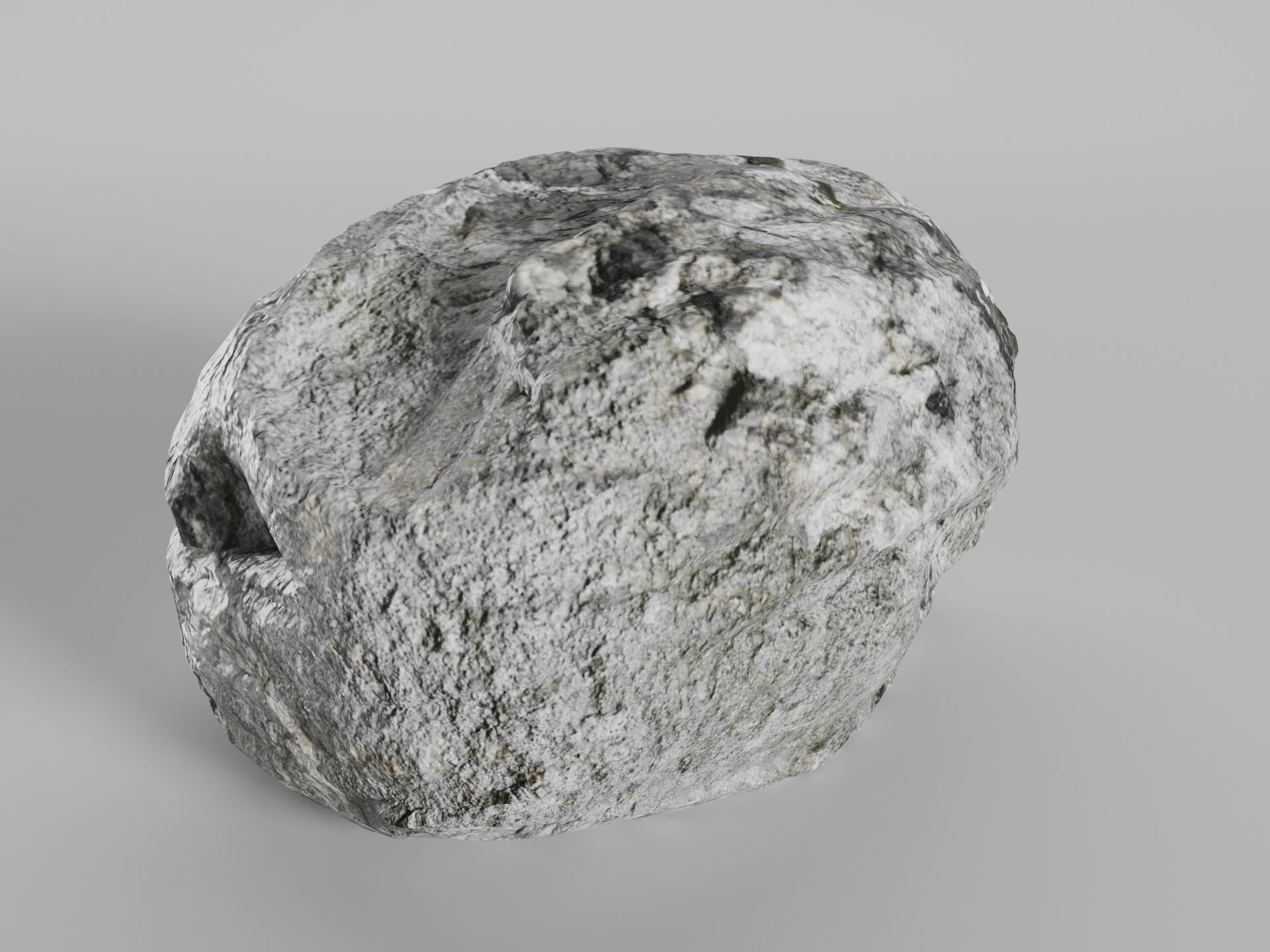 Mossy Stone Free 3D model_3