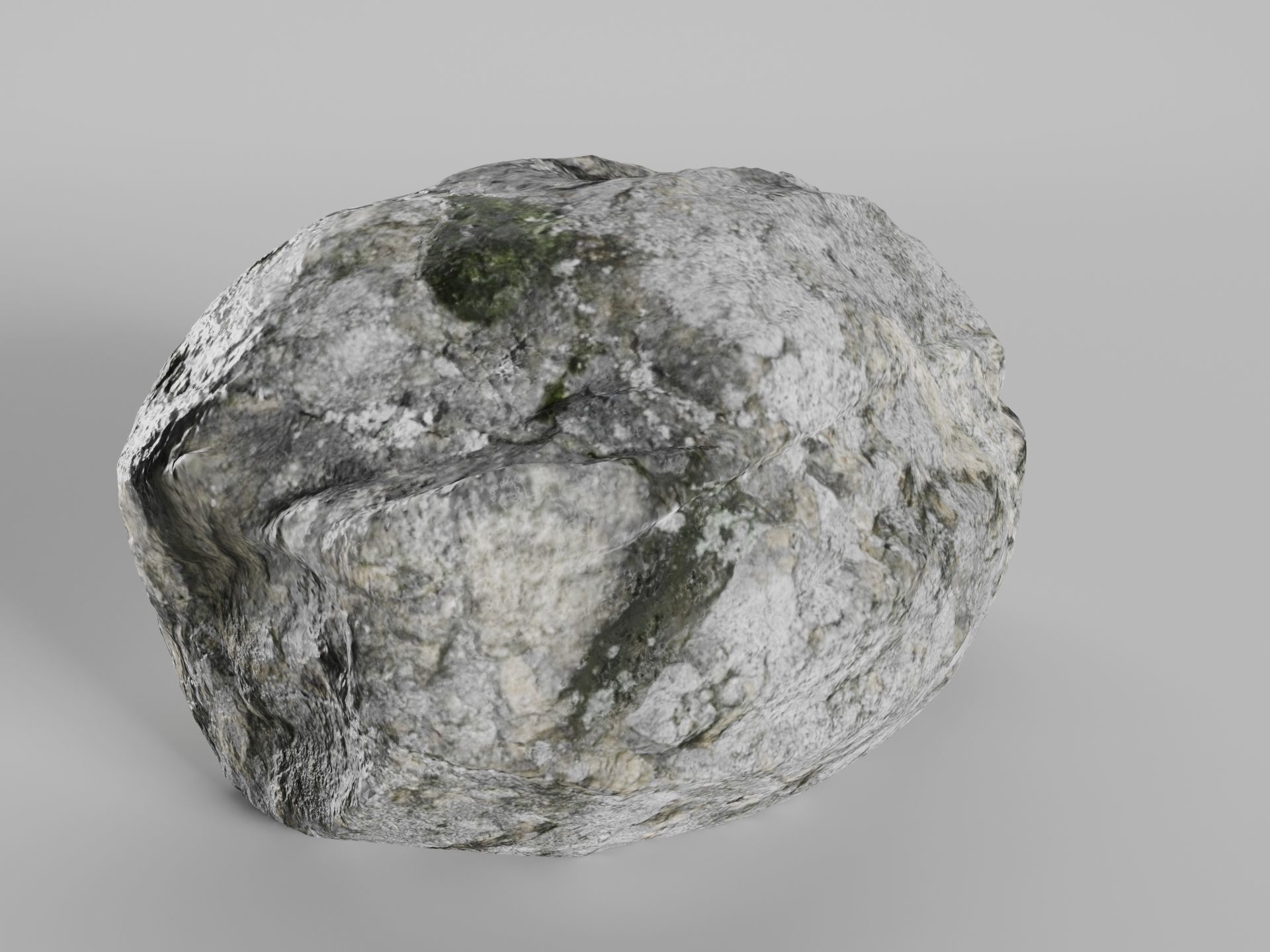 Mossy Stone Free 3D model_1