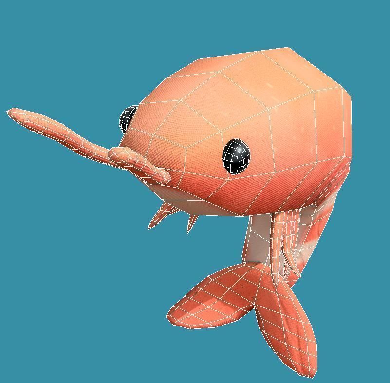 Shrimp Toy Low-poly 3D model_7