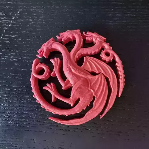 House Of The Dragon Stylized Emblem - STL File 3D print model