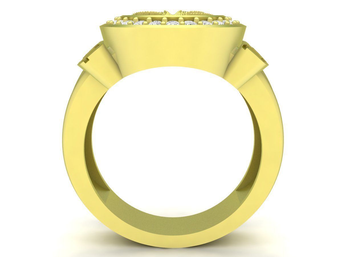 leaf of poppy ring for men 3816 3D print model_6