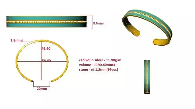 ENAMEL DIAMOND BANGLE BRACELET JEWELLERY