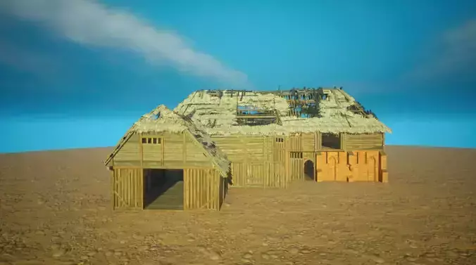 Medieval Abandoned house1-interior and exterior design