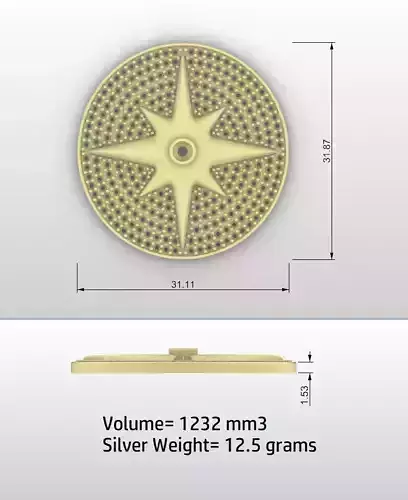 CHRISTMAS STAR DIAMOND PENDANT JEWELRY 3D print model