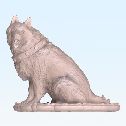 puppy german shepherd statue Free 3D print model