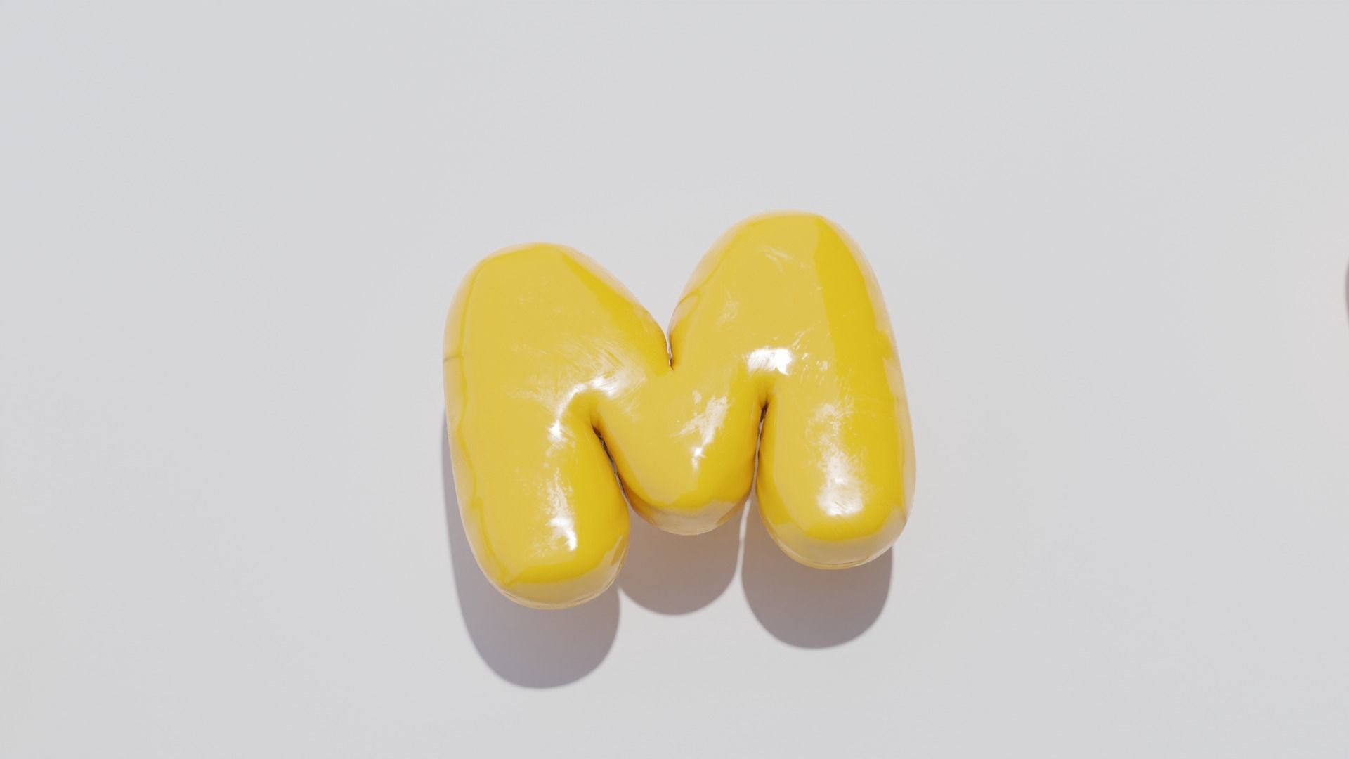 Balloon Letters with 4K textures 3D model_8