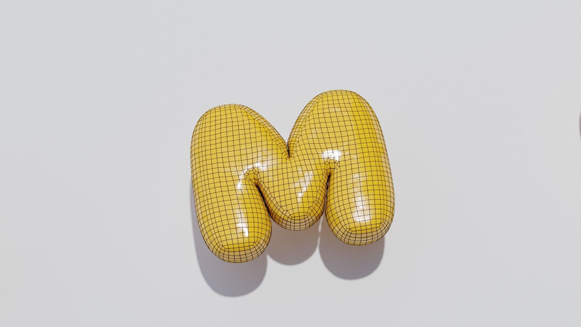 Balloon Letters with 4K textures 3D model_9