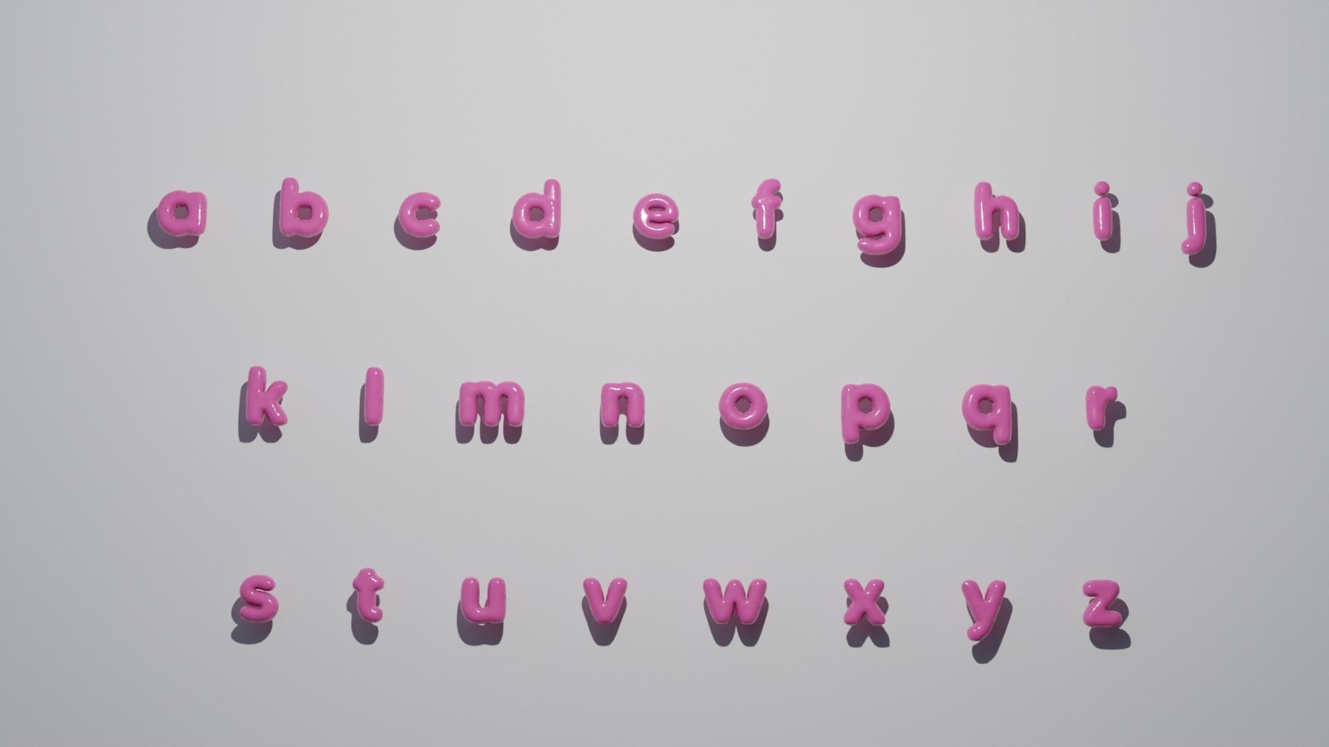 Balloon Letters with 4K textures 3D model_5