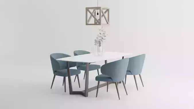 Dinner table game asset 3d 3D model