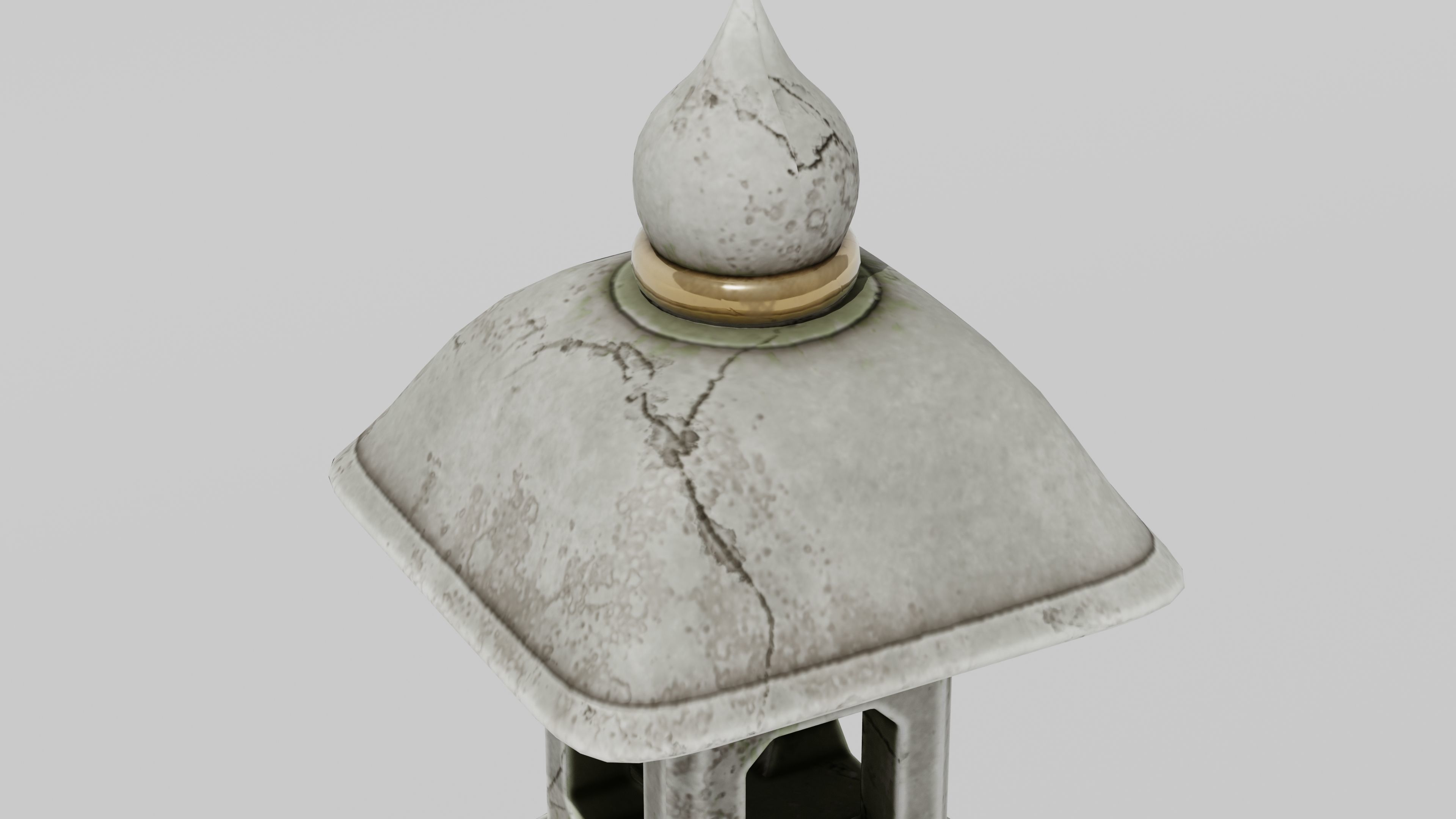 Japanese Furniture Kit - Outdoor Lamp A Low-poly 3D model_2