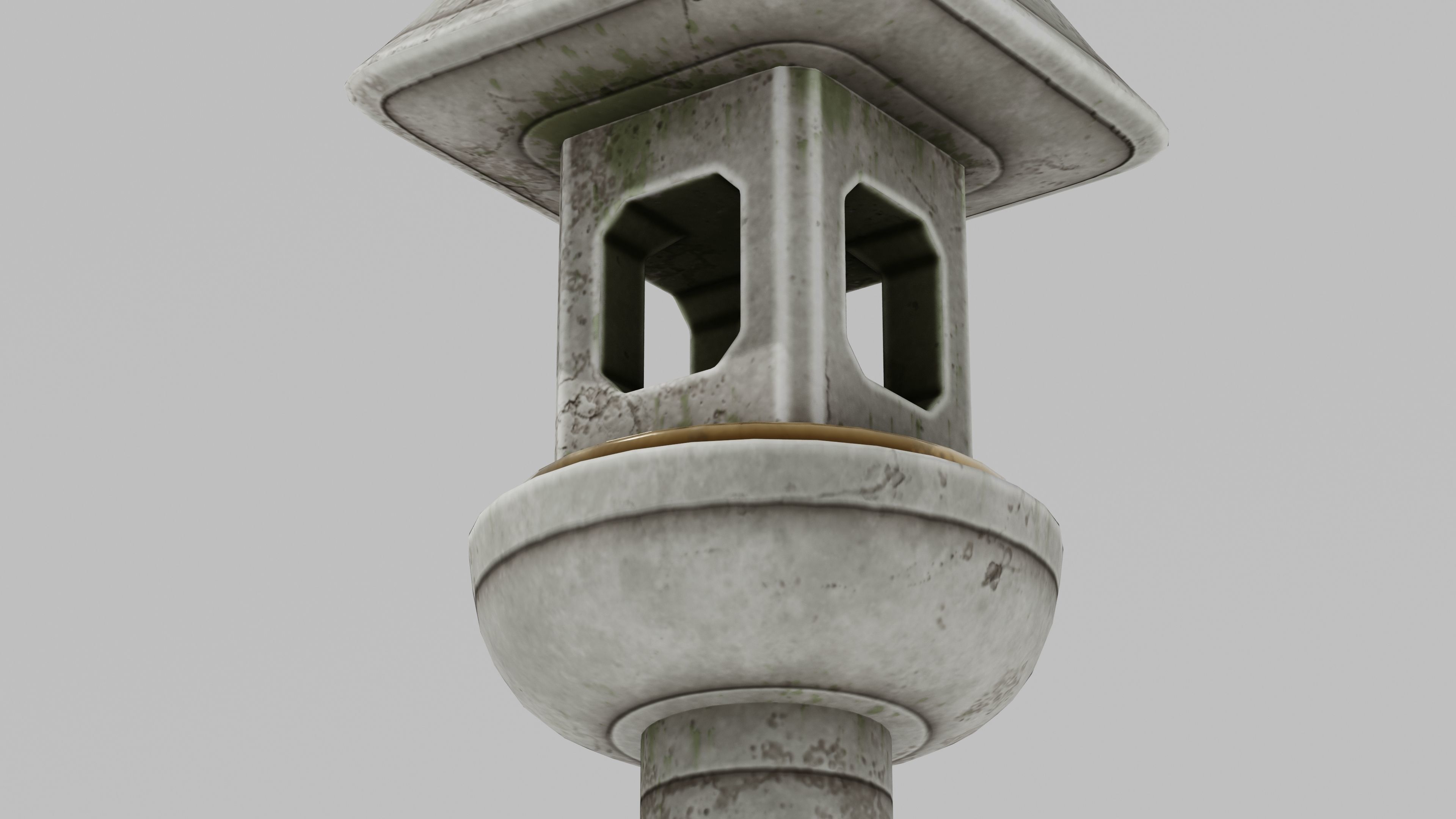 Japanese Furniture Kit - Outdoor Lamp A Low-poly 3D model_3