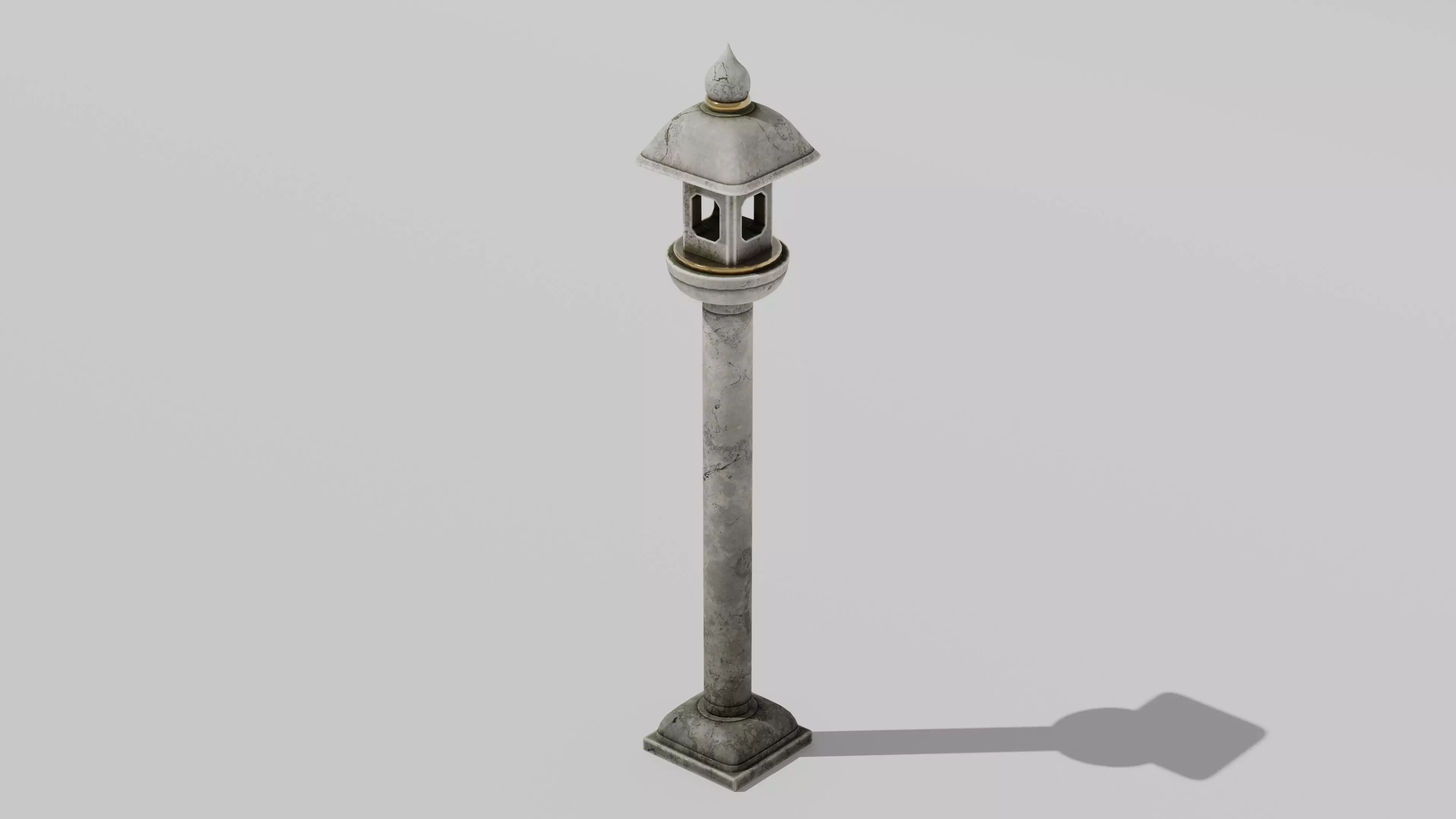 Japanese Furniture Kit - Outdoor Lamp A Low-poly 3D model_0