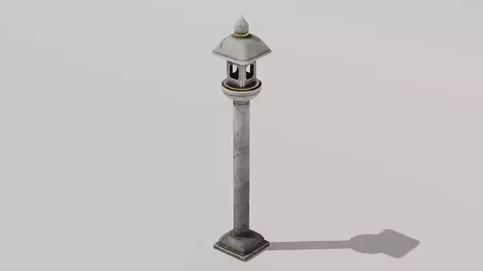 Japanese Furniture Kit - Outdoor Lamp A Low-poly 3D model