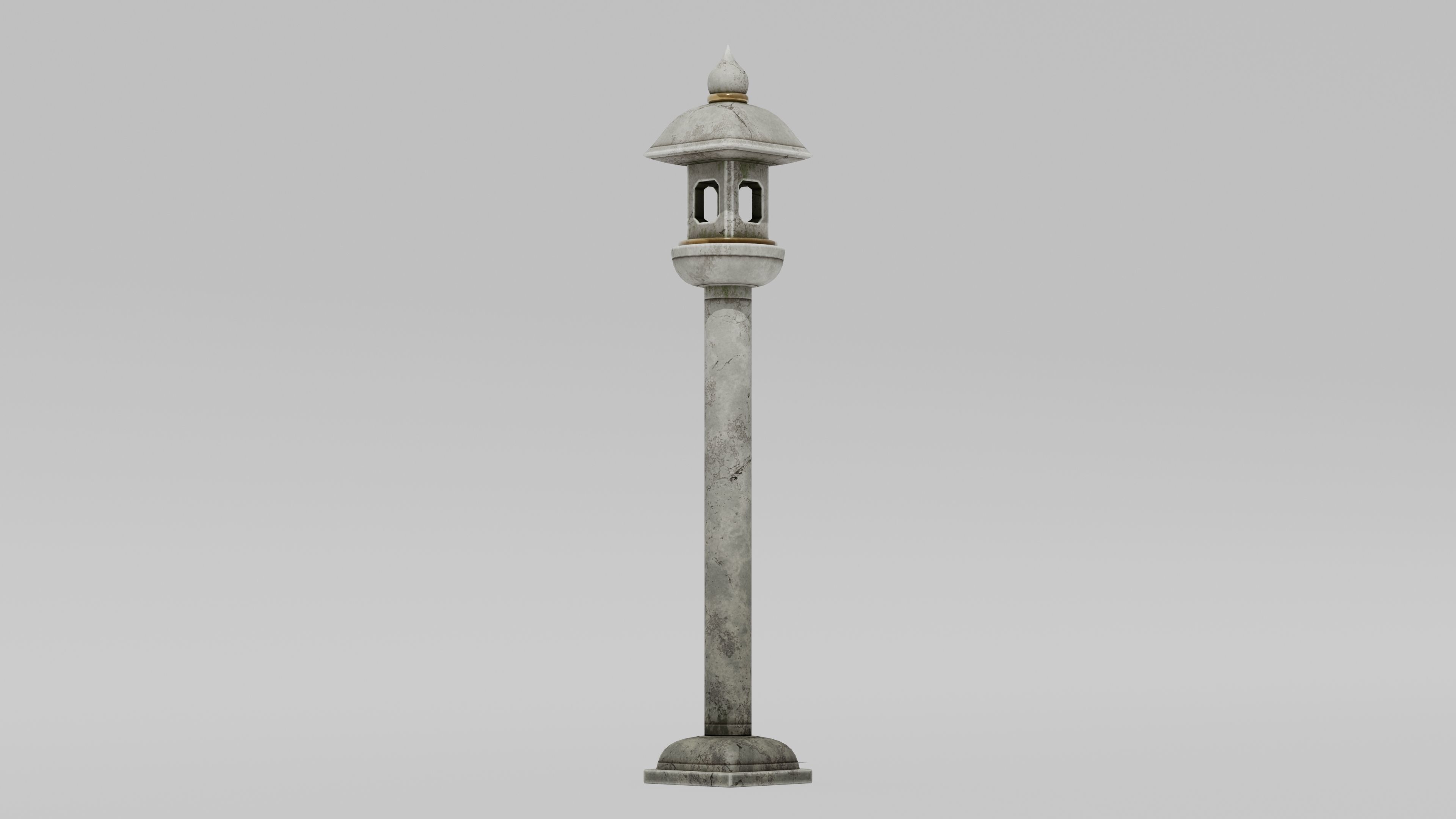 Japanese Furniture Kit - Outdoor Lamp A Low-poly 3D model_1