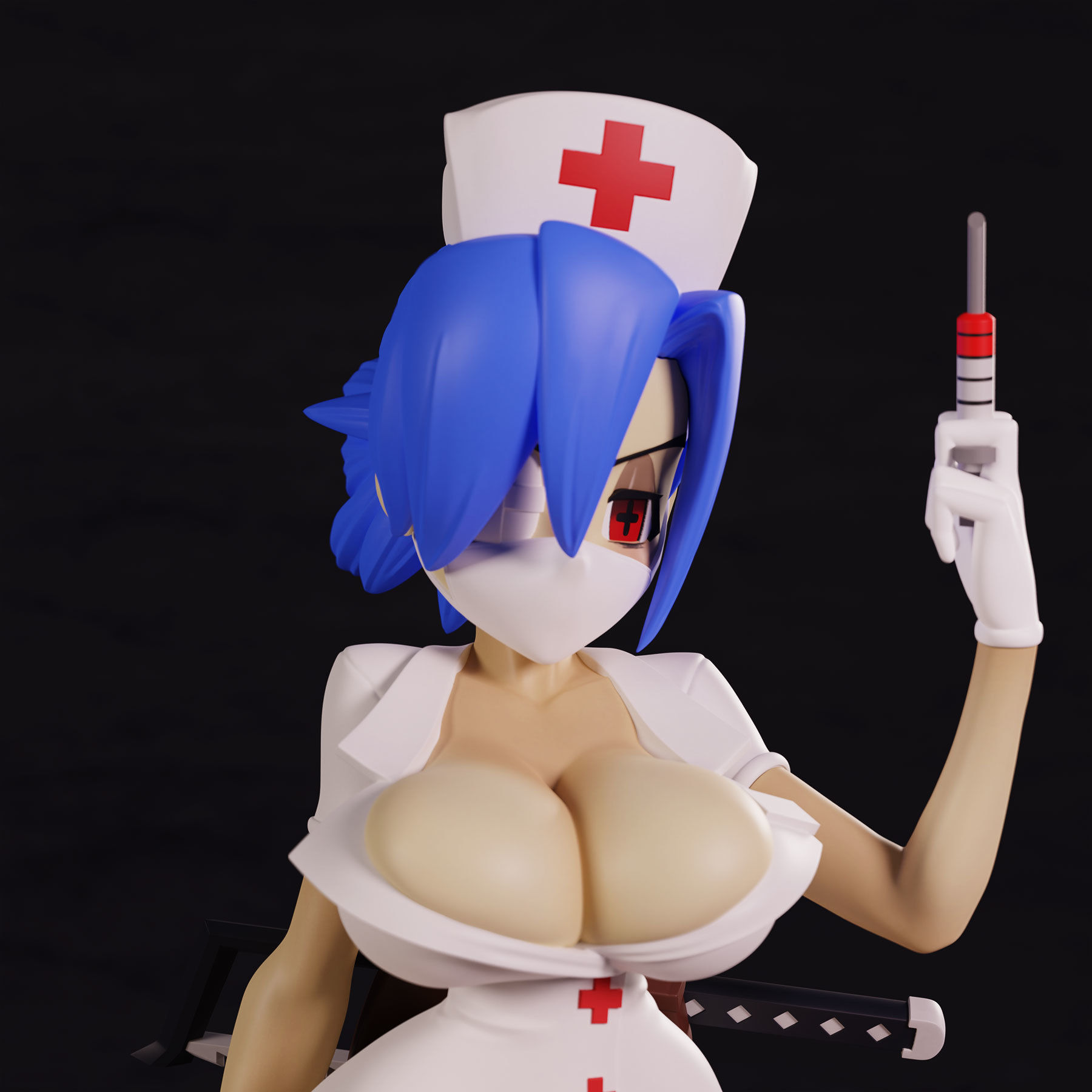 Skullgirls Valentine 3D print model_6