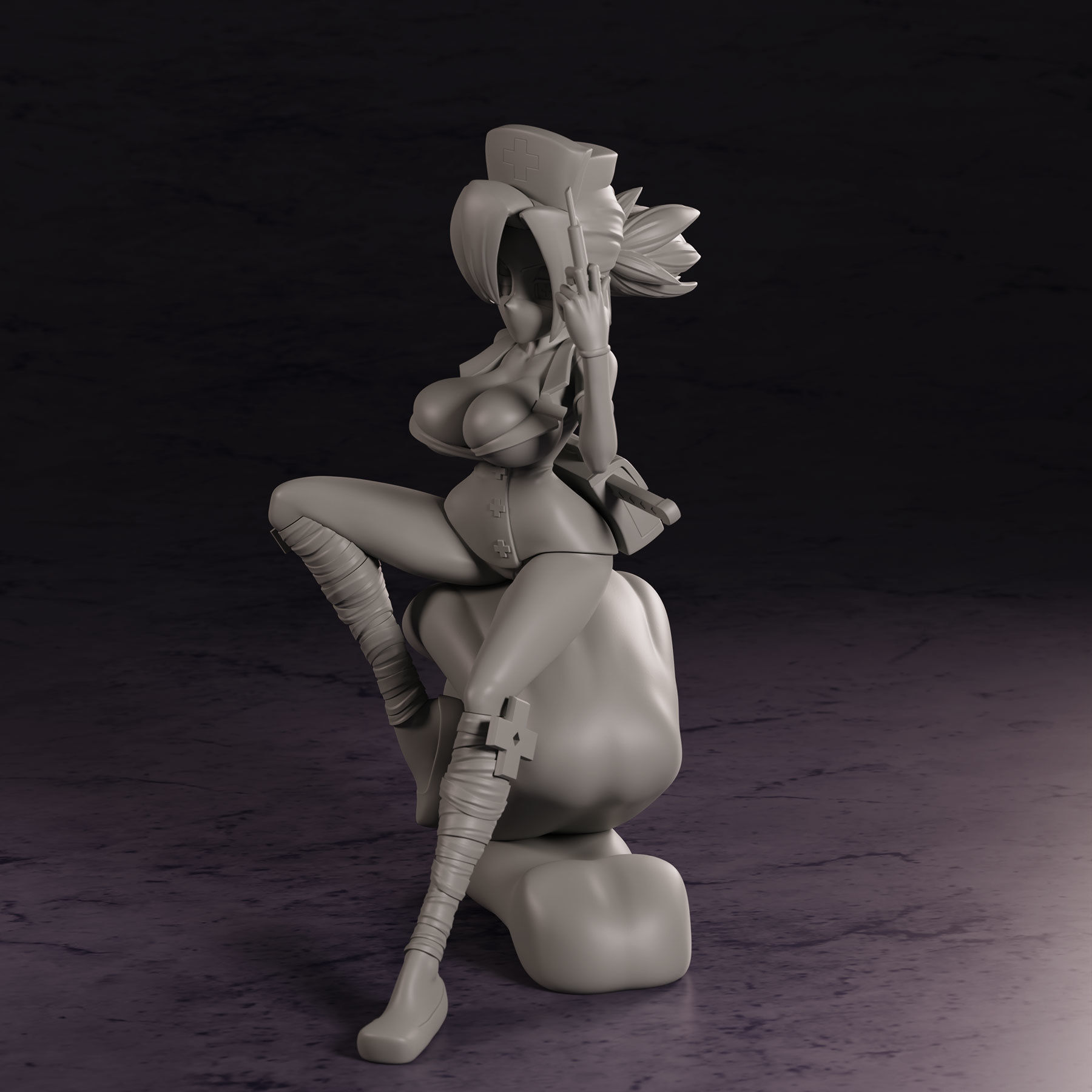 Skullgirls Valentine 3D print model_11