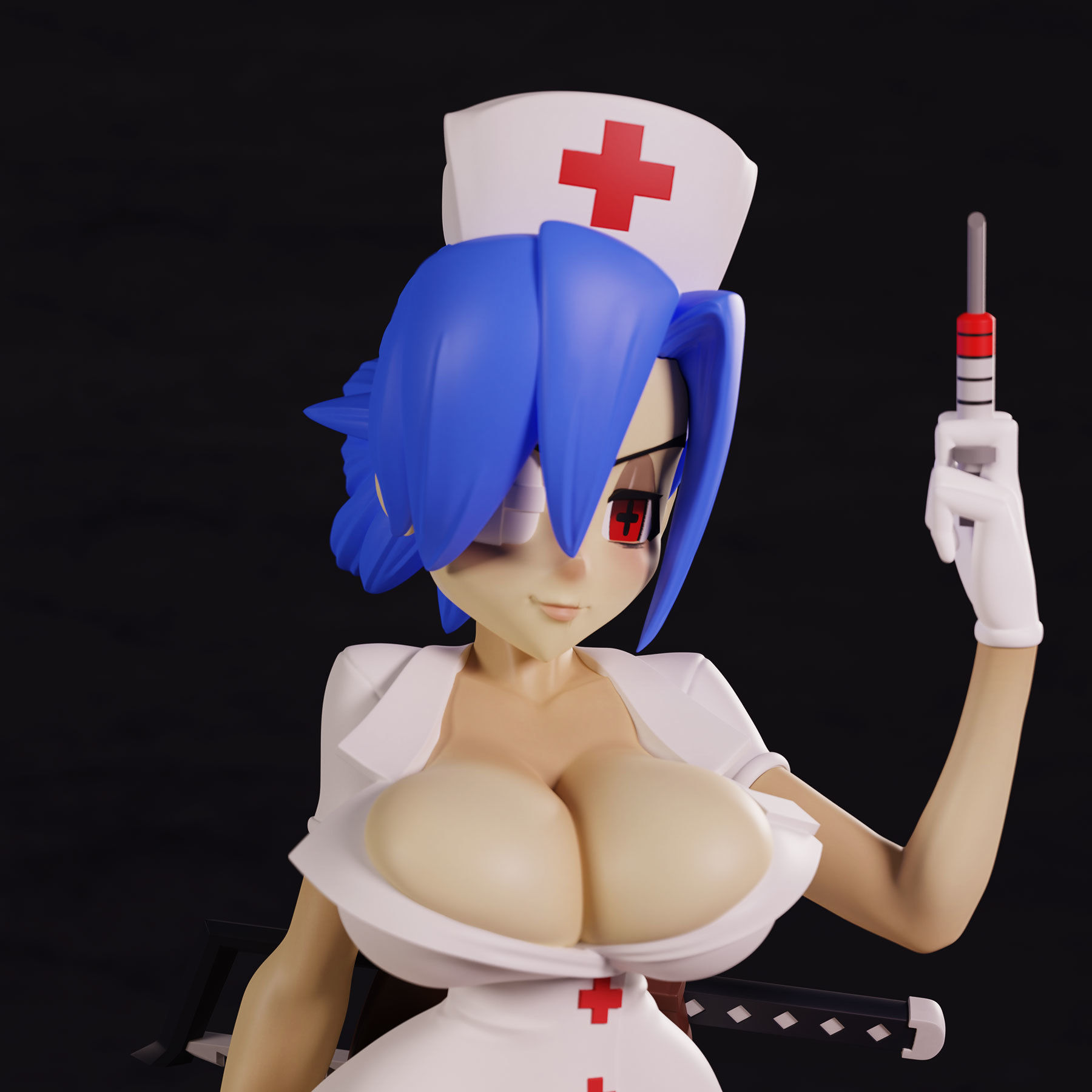 Skullgirls Valentine 3D print model_7