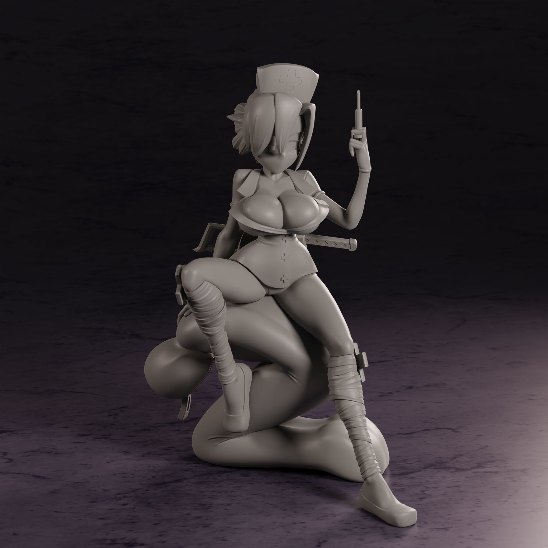 Skullgirls Valentine 3D print model_8