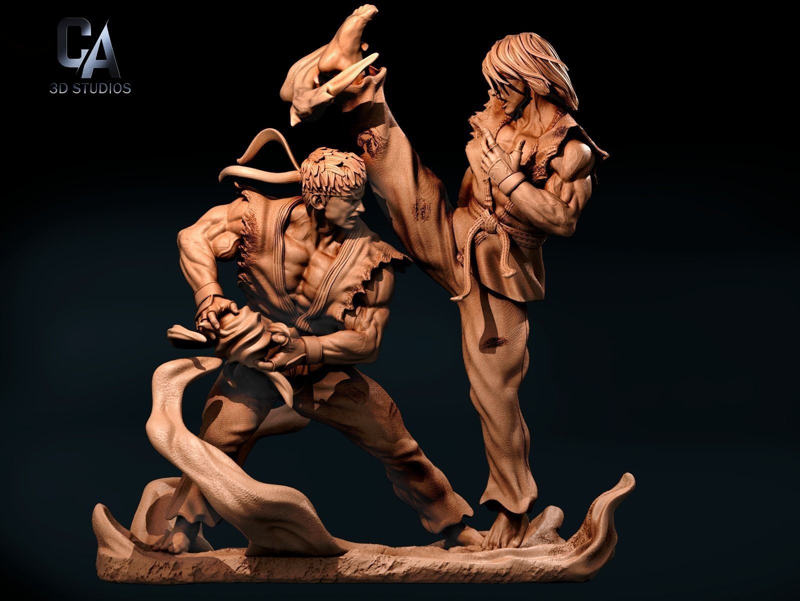 Ken and Ryu 3D Print 3D print model_2