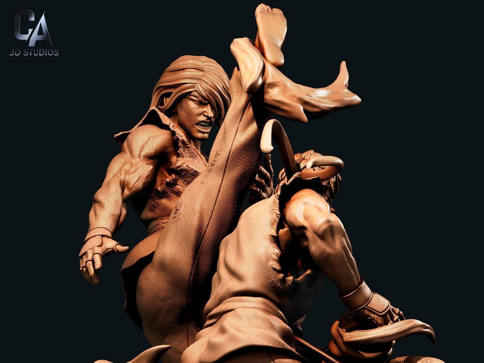 Ken and Ryu 3D Print 3D print model_1