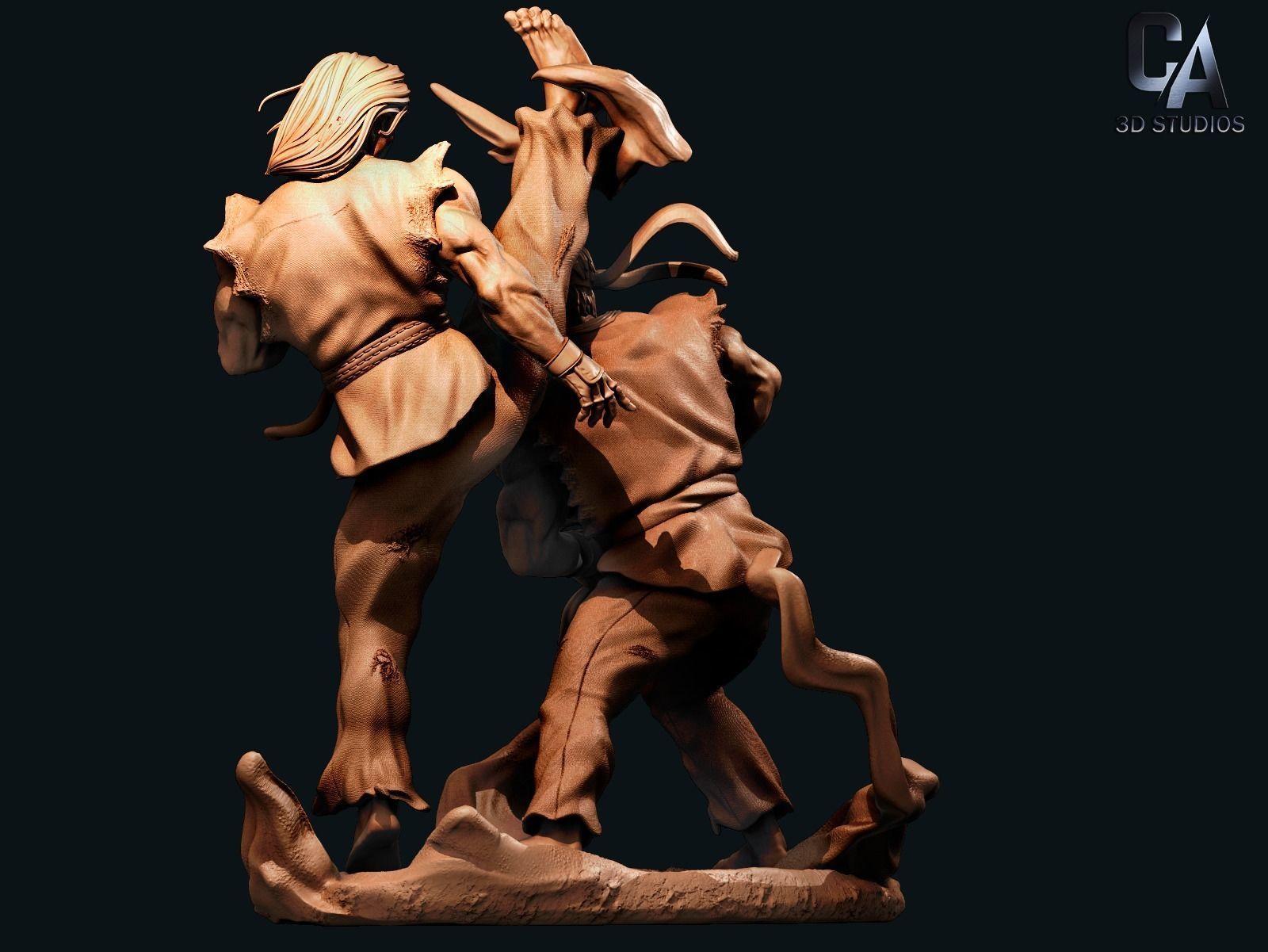 Ken and Ryu 3D Print 3D print model_6