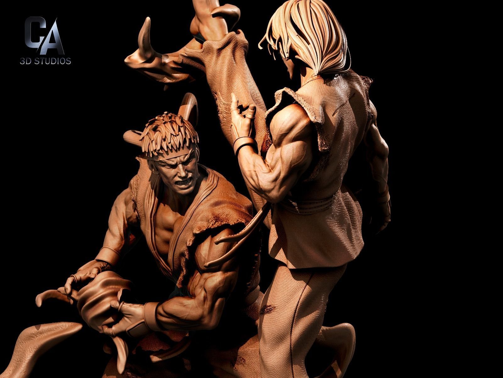 Ken and Ryu 3D Print 3D print model_3