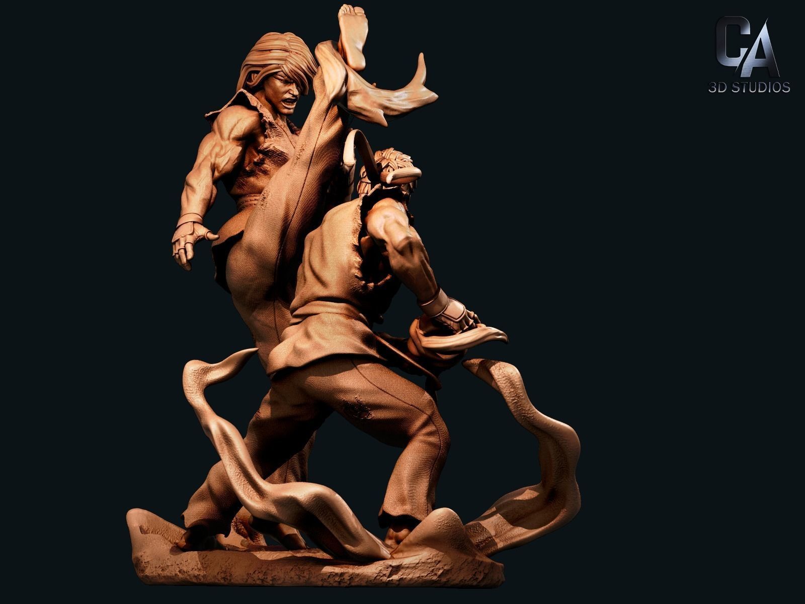 Ken and Ryu 3D Print 3D print model_4