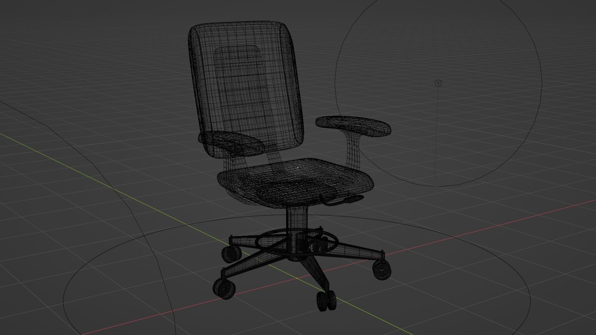 Simple Office Chair 3D model_4