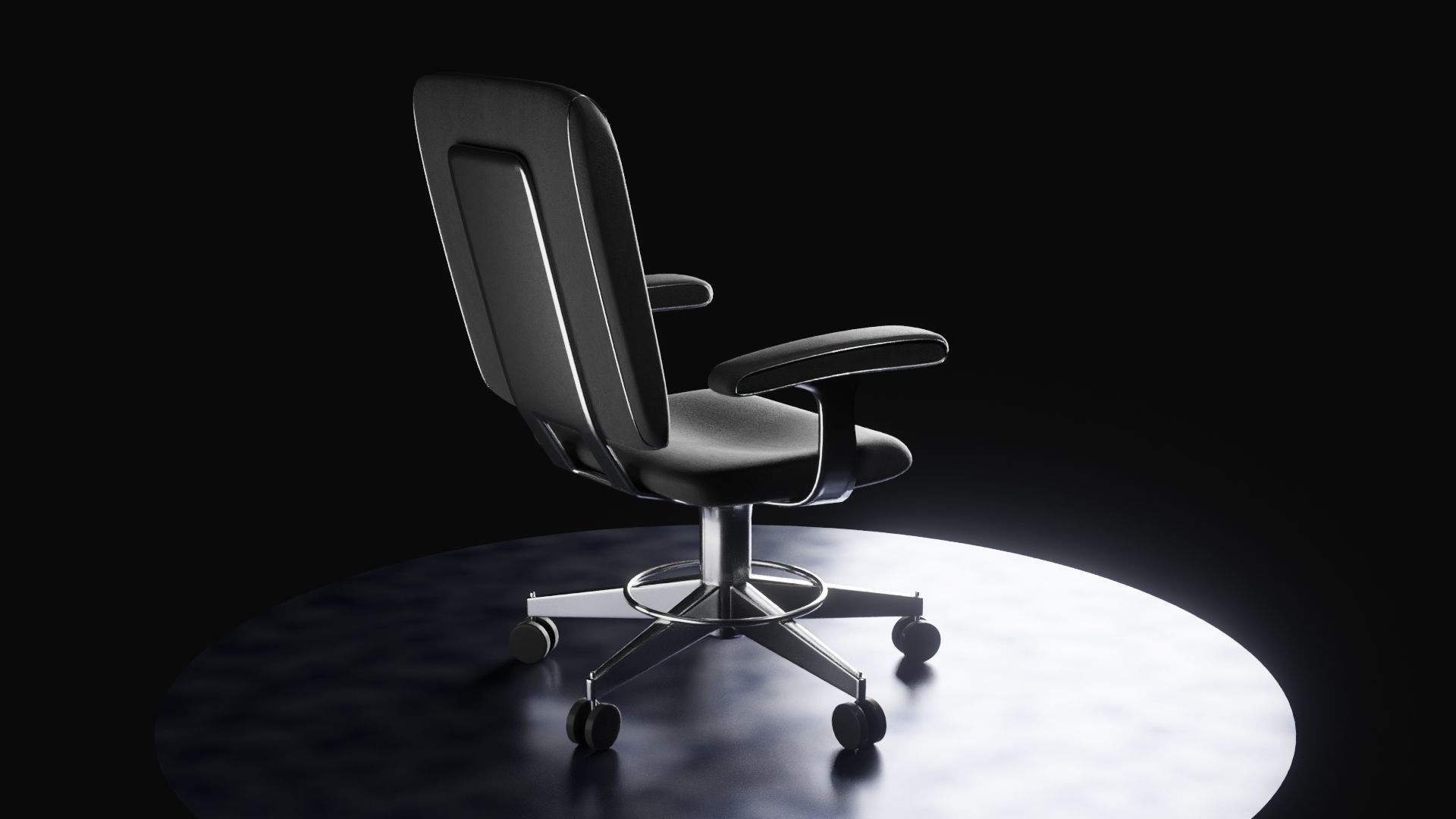 Simple Office Chair 3D model_1