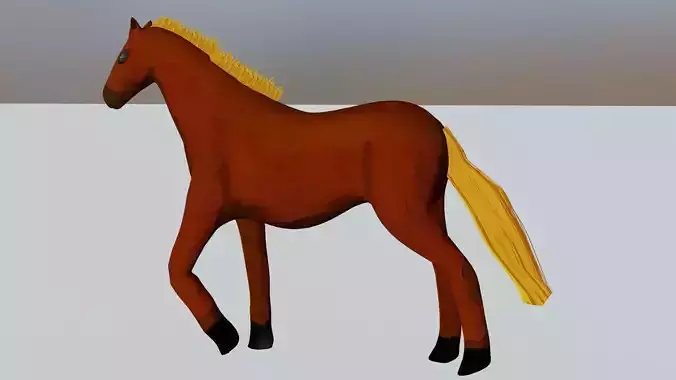 Horse Low-poly 3D model