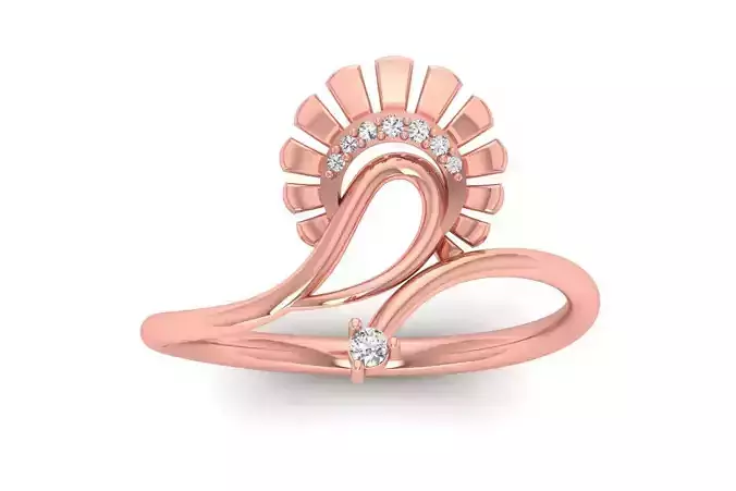Solitaire Wedding Engagement Women Light Weight Bypass Rings