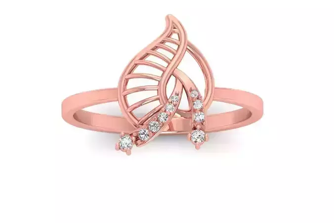 Solitaire Wedding Engagement Women Light Weight Bypass Rings