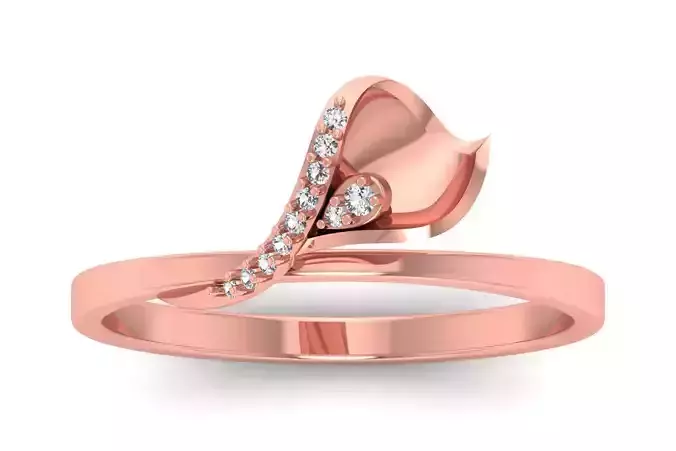 Solitaire Wedding Engagement Women Light Weight Bypass Rings