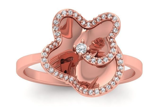 Solitaire Wedding Engagement Women Light Weight Rings 3D print model