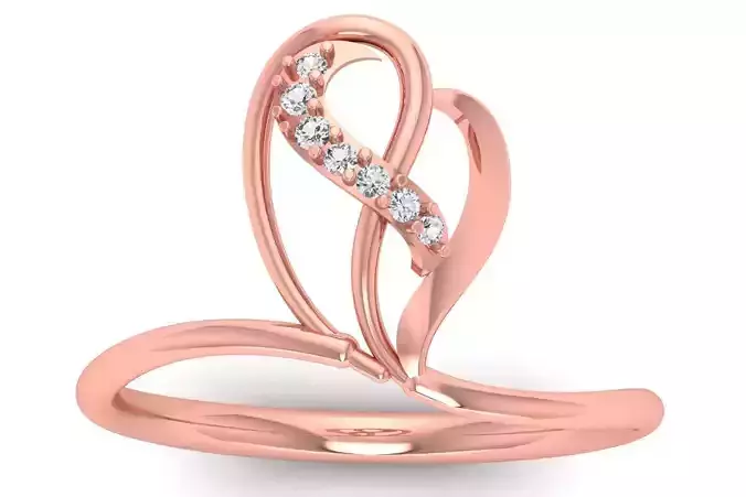 Solitaire Wedding Engagement Women Light Weight Bypass Rings