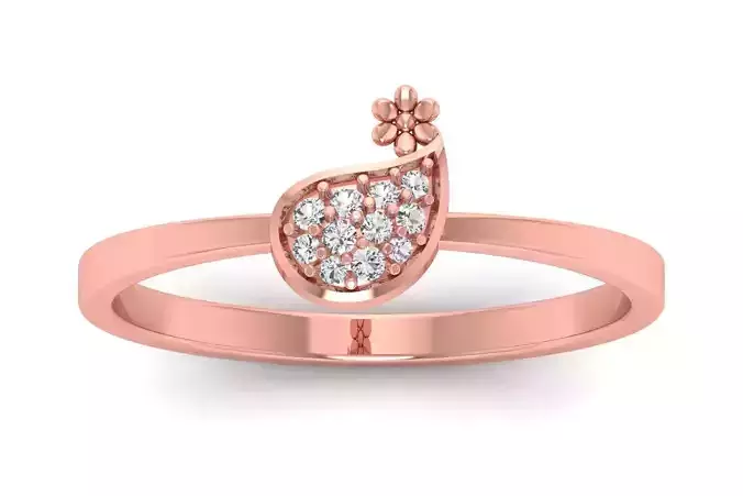 Women Engagement Band Ring 3dm STL OBJ FBX Renders Details