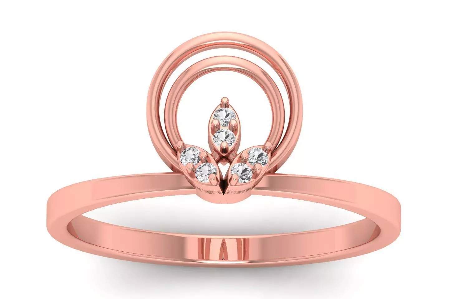 Solitaire Wedding Engagement Women Light Weight Rings 3D print model