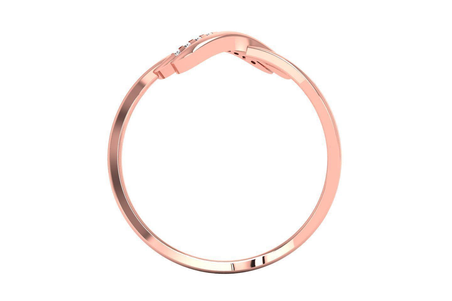 Solitaire  Engagement Women Light Weight Rings 3D print model_3