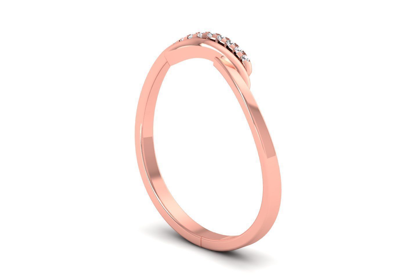 Solitaire  Engagement Women Light Weight Rings 3D print model_1